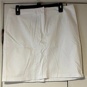 New York & Company White, Cotton Mini Skirt - 10